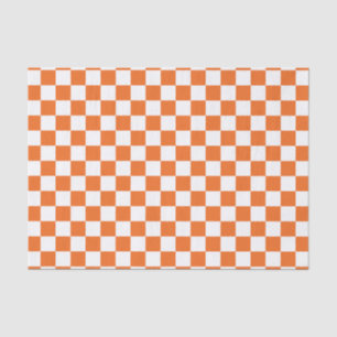 Orange Schachbrett Seidenpapier