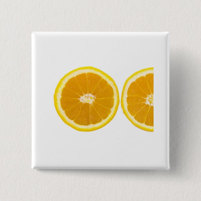 orange Scheibe Button (Vorderseite)
