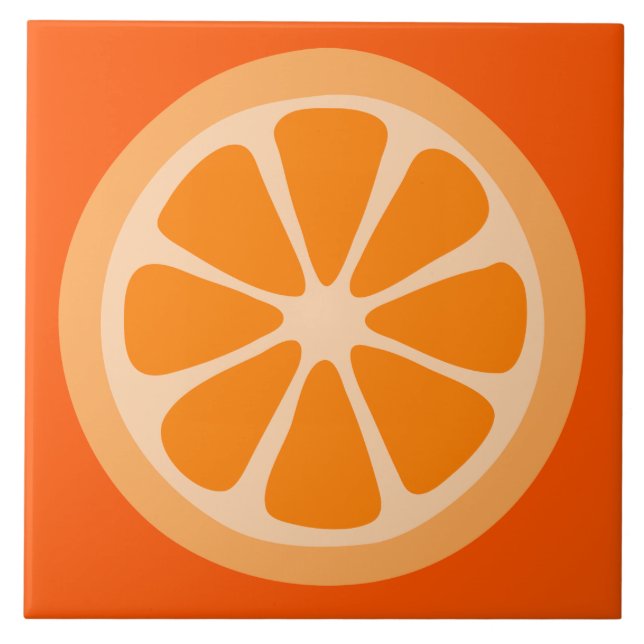 Orange Scheibe Fliese (Vorderseite)