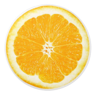 Orange Scheibe-Küchenschrank-Griff Keramikknauf