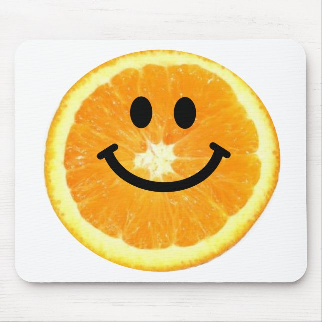 Orange Scheibe Mousepad (Vorne)