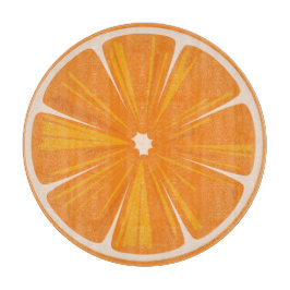 Orange Scheibe-rundes Schneidebrett