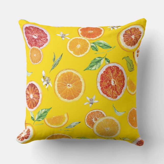 Orange-Scheiben #pattern #trendy #style Kissen (Vorderseite)
