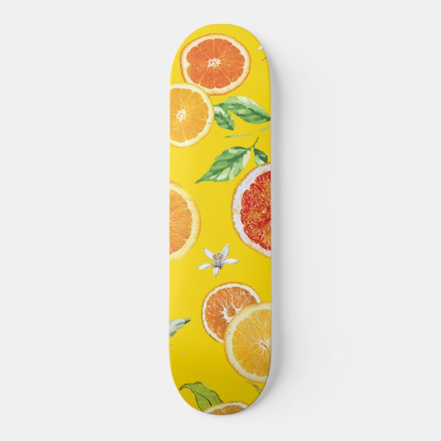 Orange-Scheiben #pattern #trendy #style Skateboard (Vorderseite)