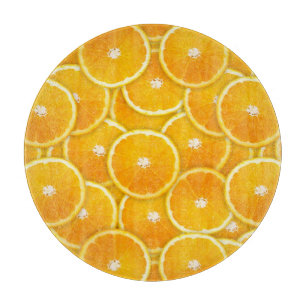 Orange Scheiben Schneidebrett