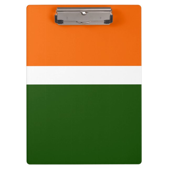 Orange Schlichte Farbblockgestaltung Klemmbrett (Vorderseite)