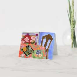 Orange schneidet Notecard Karte