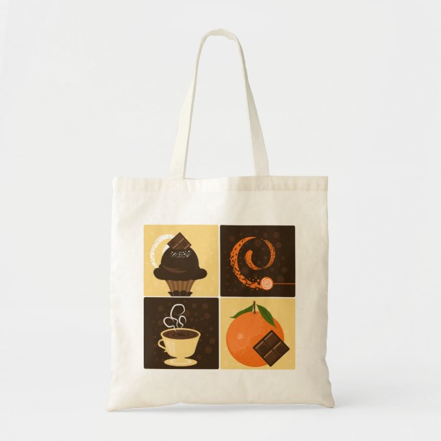 Orange Schokoladen-Tasche Tragetasche (Vorne)