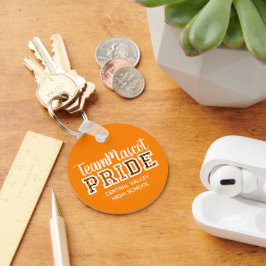 Orange School Pride Mascot Name Schlüsselanhänger