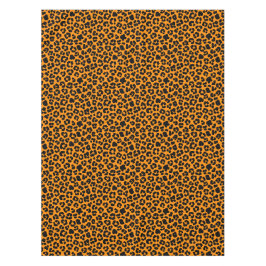 Orange Schwarz Leopard Print Muster Halloween Deko Tischdecke