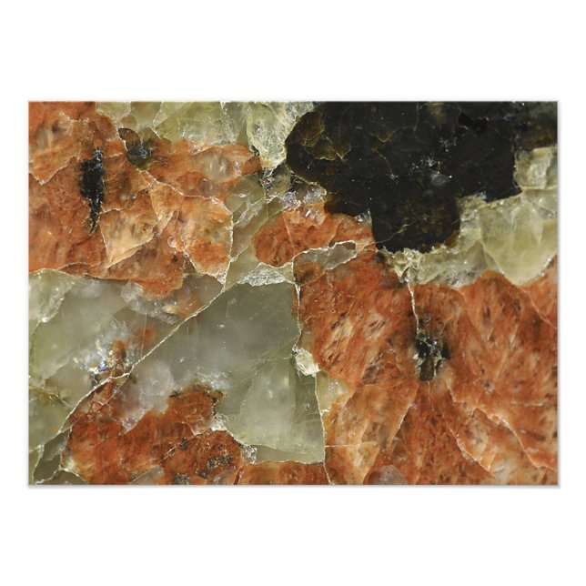 Orange, Schwarz und Clear Quarz Fotodruck (Vorne)