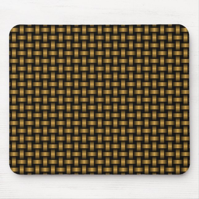 Orange Schwarz Webmuster Mousepad (Vorne)