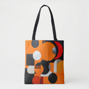 Orange Schwarze Abstrakte Blöcke Für Den Täglichen Tasche