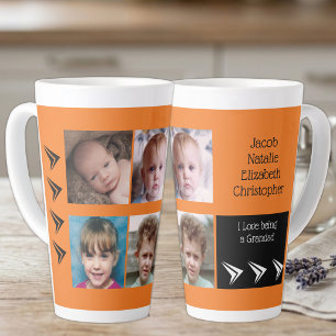 Orange schwarze Liebe, Opa zu sein, mit Fotos Milchtasse