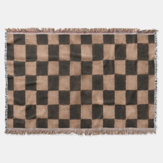 Orange Schwarze Quadrate   Decke (Vorderseite)