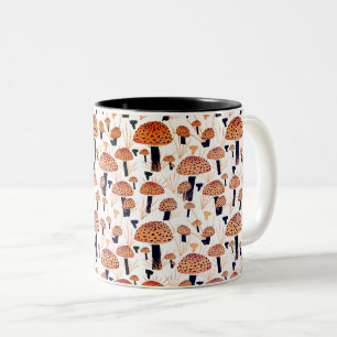 Orange Schwarzer Fliegenpilz Herbst Zweifarbige Tasse