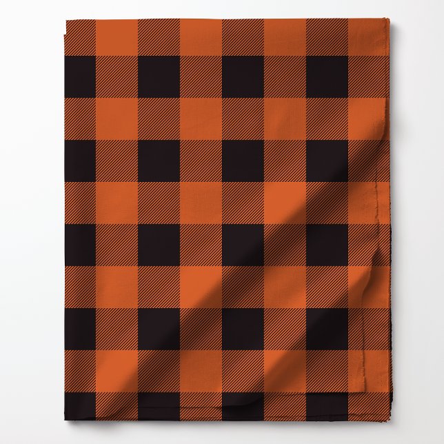 Orange-schwarzes Büffel-Karo-Muster Stoff (Von Creator hochgeladen)