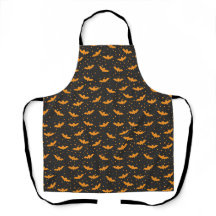 Orange schwarzes Halloween-Fledermausmuster