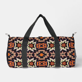 Orange Schwarzes Stammes-Südwest-Muster  Duffle Bag