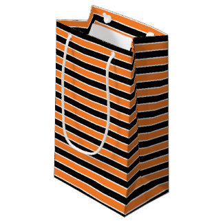 Orange, Schwarzweiss-Streifen Kleine Geschenktüte