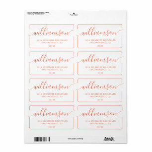 Orange Script Family Rücksendeadresse