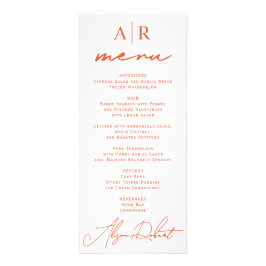 Orange-Script-Hochzeit im Herbst Werbekarte