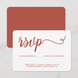 Orange Script RSVP sans envoi Siège réservé