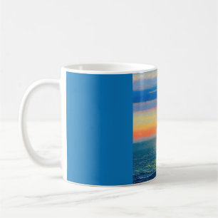 Orange Sea Sunset Kaffeetasse