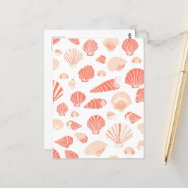 Orange Seashells | Strand Postkarte