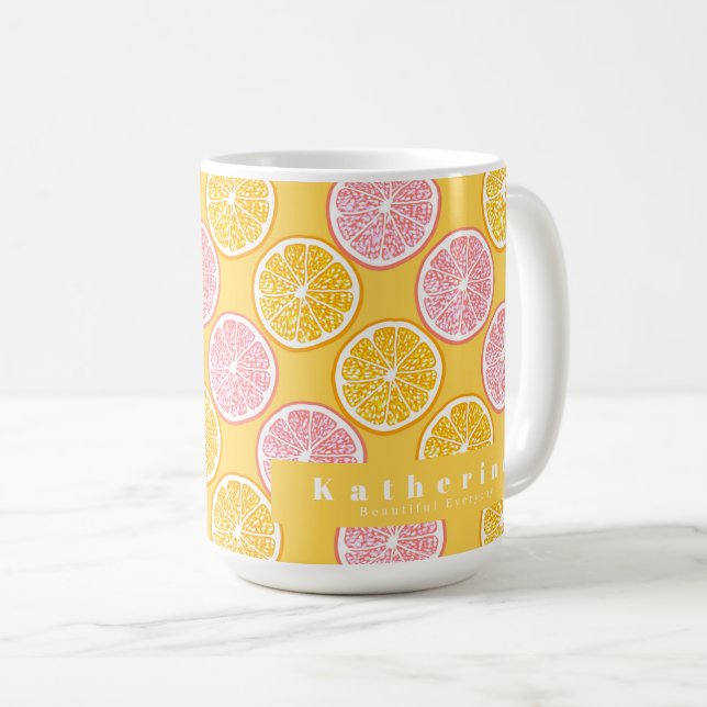 Orange Senf Orange Kaffeetasse (VorderseiteRechts)