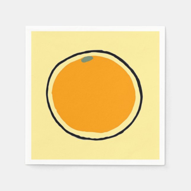 Orange Serviette (Vorderseite)