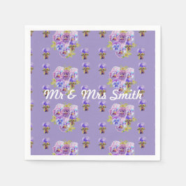 Orange Shabby Poppy Dekoration Serviette Napkins L