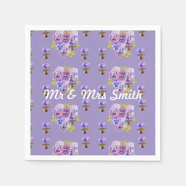 Orange Shabby Poppy Dekoration Serviette Napkins L (Vorderseite)