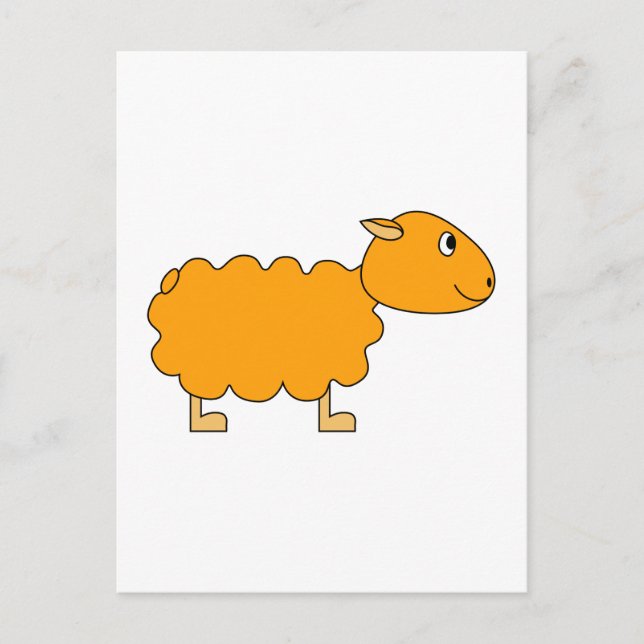 Orange Sheep Postkarte (Vorderseite)