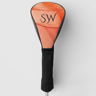 Orange Sherbet Monogram Golf Headcover