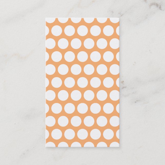 Orange Sherbet und White Polka Dots Visitenkarte (Vorderseite)