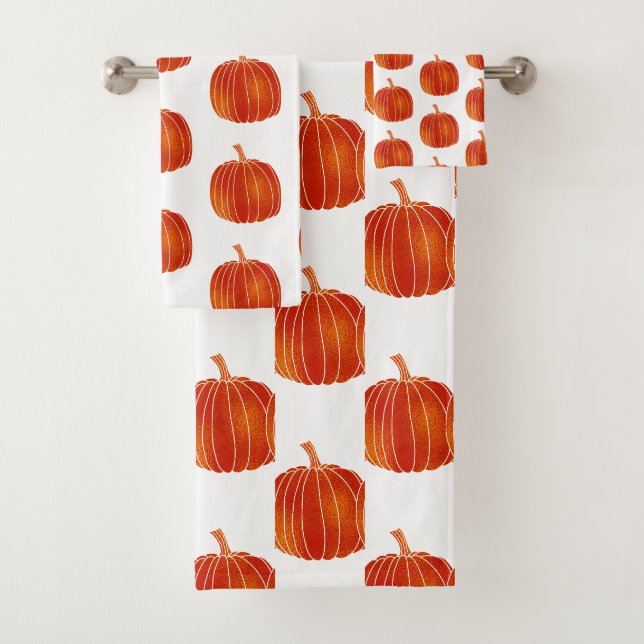 Orange Shiny Cute Fall Halloween Citrouilles d'aut (En situation)