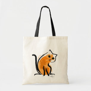 Orange Sie eine Katze Tragetasche