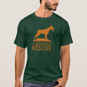 Orange Silhouette für immer Dobes T-Shirt