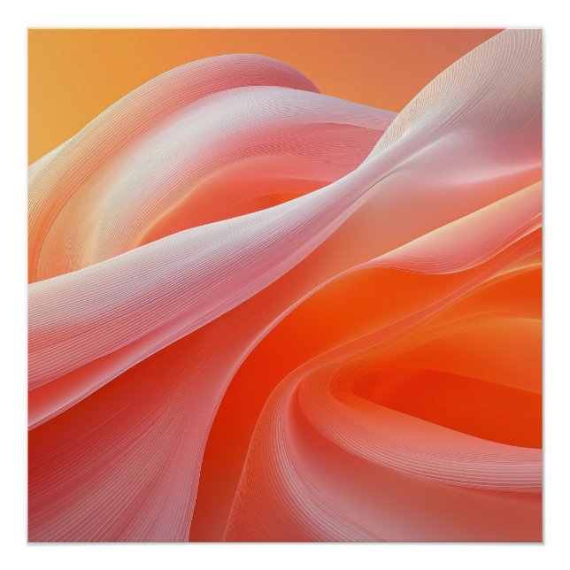 Orange Silky unendlicher Fusionsgrund Poster (Vorderseite)