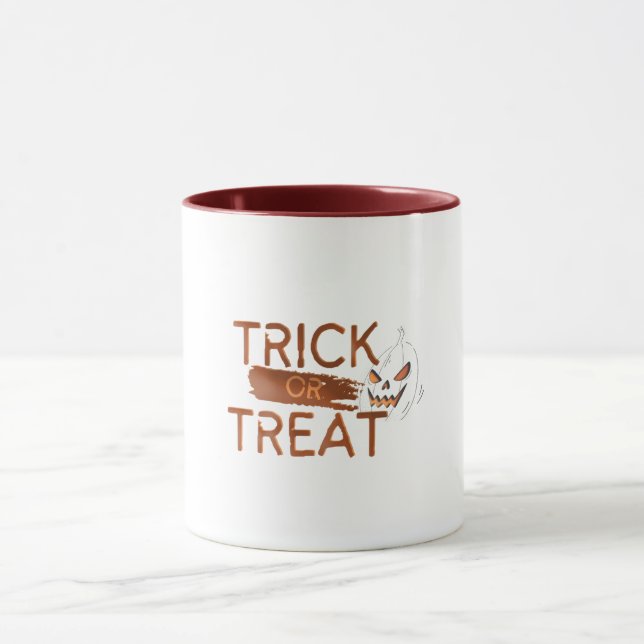 Orange Simple Trick ou Menace Mug (Centre)