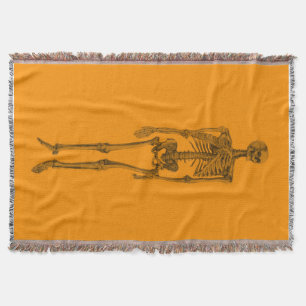 Orange Skeleton Skull Decke