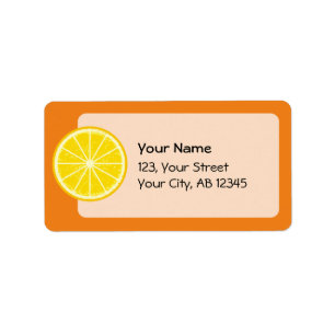 Orange Slice Adressaufkleber