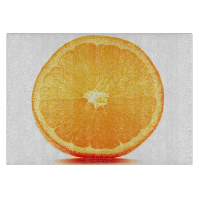 Orange Slice Glas Cutting Board Schneidebrett (Vorderseite)