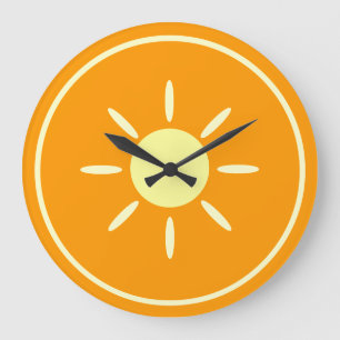 Orange Slice Große Wanduhr