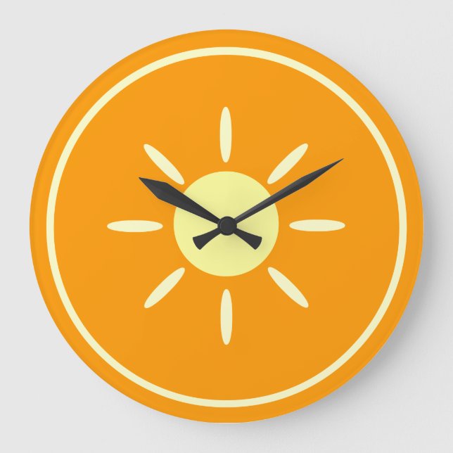 Orange Slice Große Wanduhr (Vorderseite)