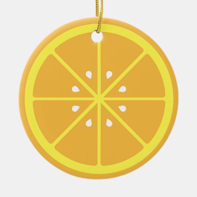 Orange Slice Keramik Ornament (Vorne)