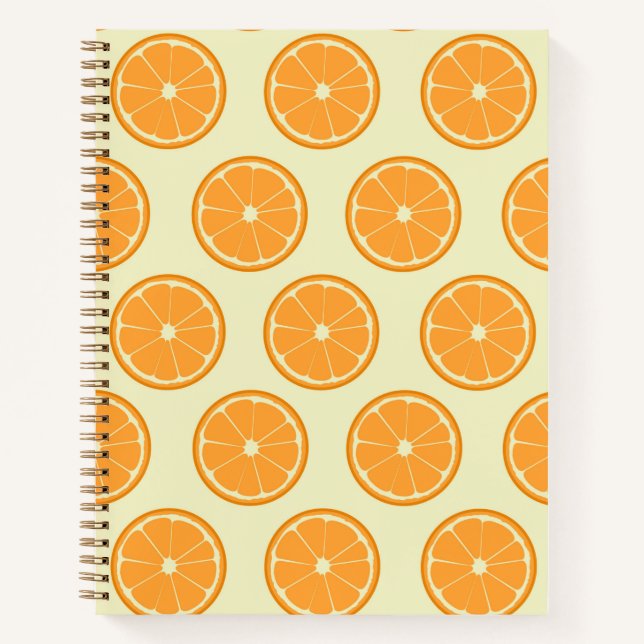 Orange Slice Muster Spiral Notebook Notizbuch (Vorderseite)