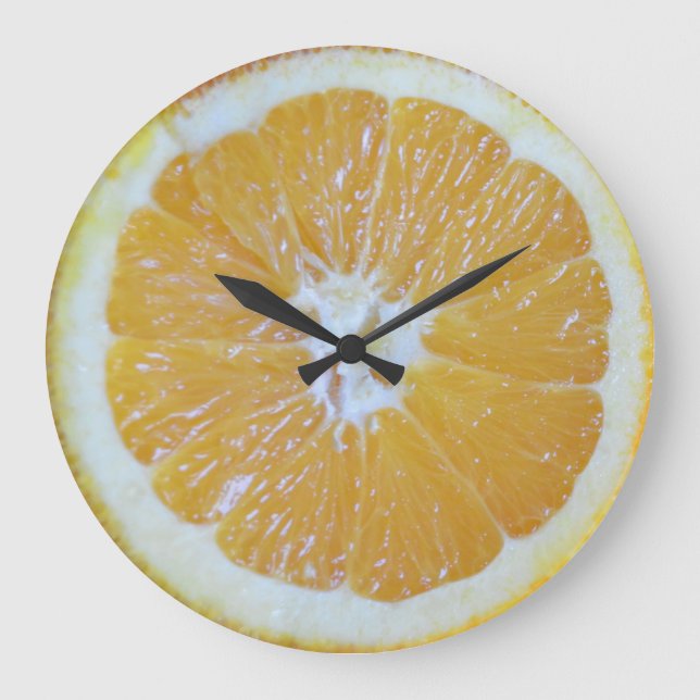 Orange Slice Novelty Große Wanduhr (Vorderseite)