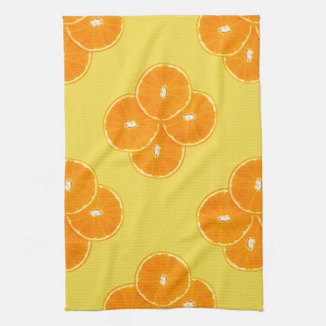 Orange Slice Pattern Handtuch (Vertikal)